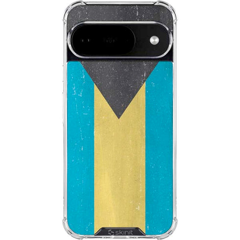 Bahamas Flag Distressed Google Pixel 10 Clear Case